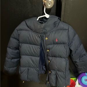 Polo Ralph Lauren, Down jacket girls SZ 4T, Navy, Warm, Winter, Puffer.